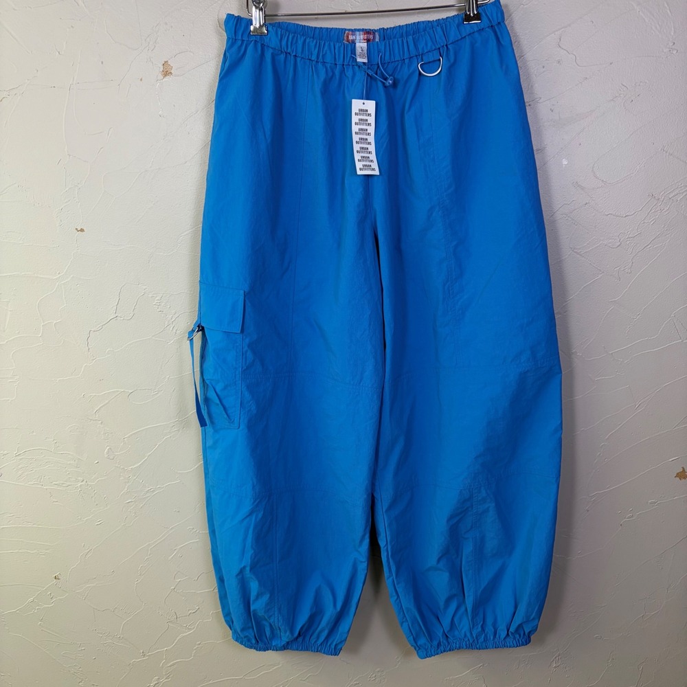 Urban Outfitters Sloan
Cargo Parachute Pants Womens L Blue Baggy
D-Ring Y2K New